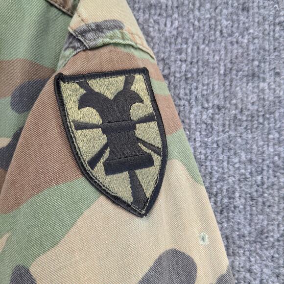 U.S. Army Woodland Camouflage Pattern Combat Coat Size M-Long Cotton Nylon Blend - Picture 8 of 16